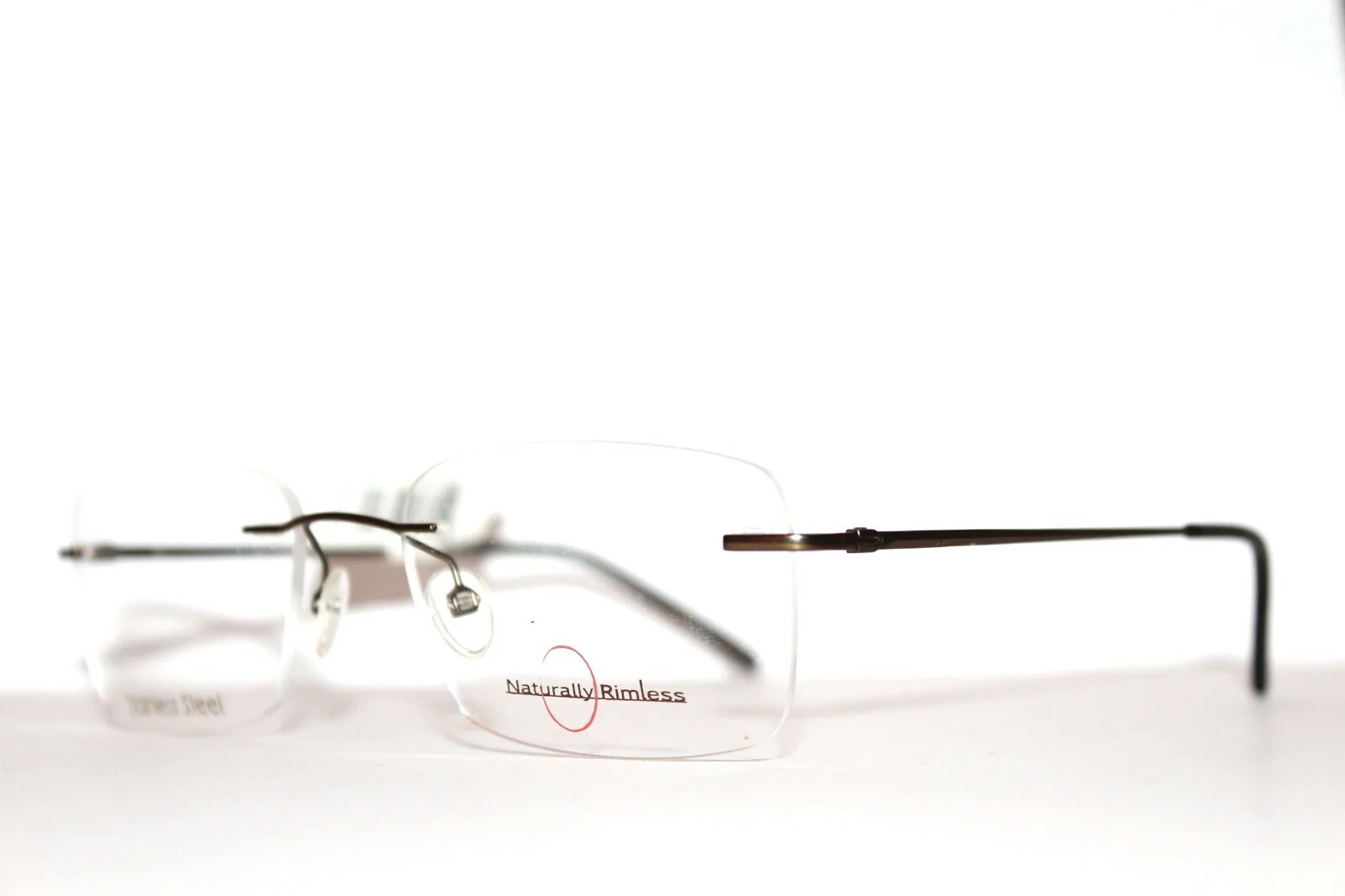 BRAND NEW NATURALLY RIMLESS NR366 BRN BROWN EYEGLASSES RX FRAMES 54-19-140 MM 4