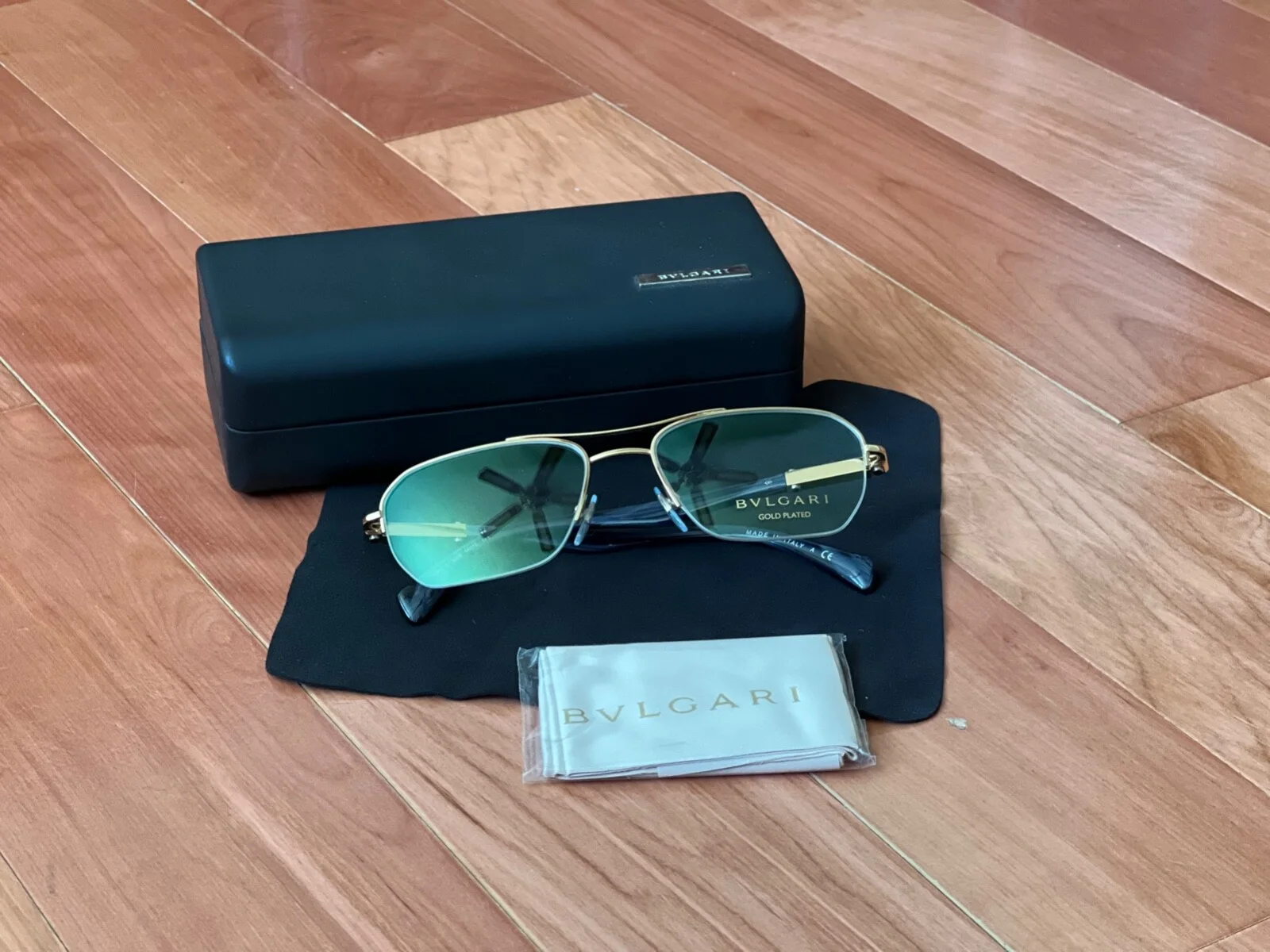 BVLGARI Semi-Rimless Eyeglasses - Gold/Blue - Glasses - Frames - New! BV1081-K!