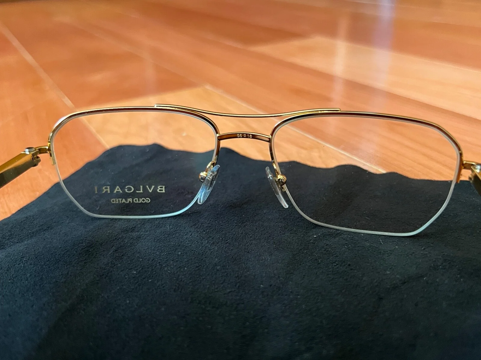BVLGARI Semi-Rimless Eyeglasses - Gold/Blue - Glasses - Frames - New! BV1081-K! 2