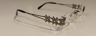 Caviar Rimless Eyeglasses 1673 C 82 Silver Crystals Frame New 59mm Italy