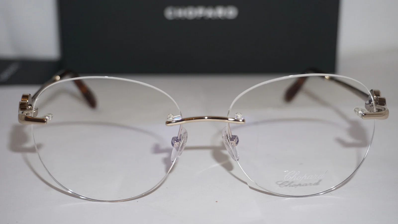 Chopard New Eyeglasses Round Rimless Gold VCHC53S 0594 53 15 135