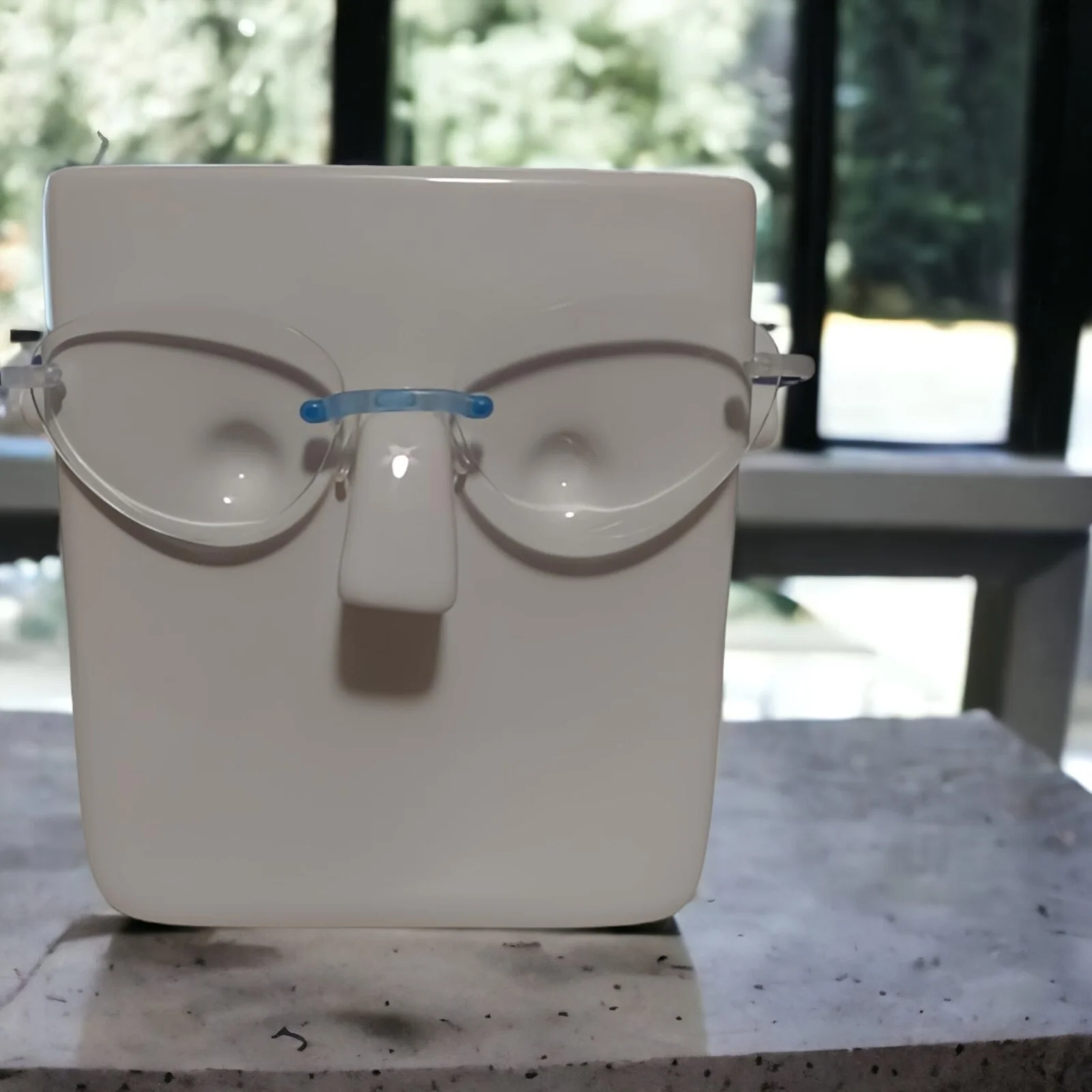 EUC Swissflex 2.5 Rimless Eyeglasses Light Blue w/ 2.5 Case