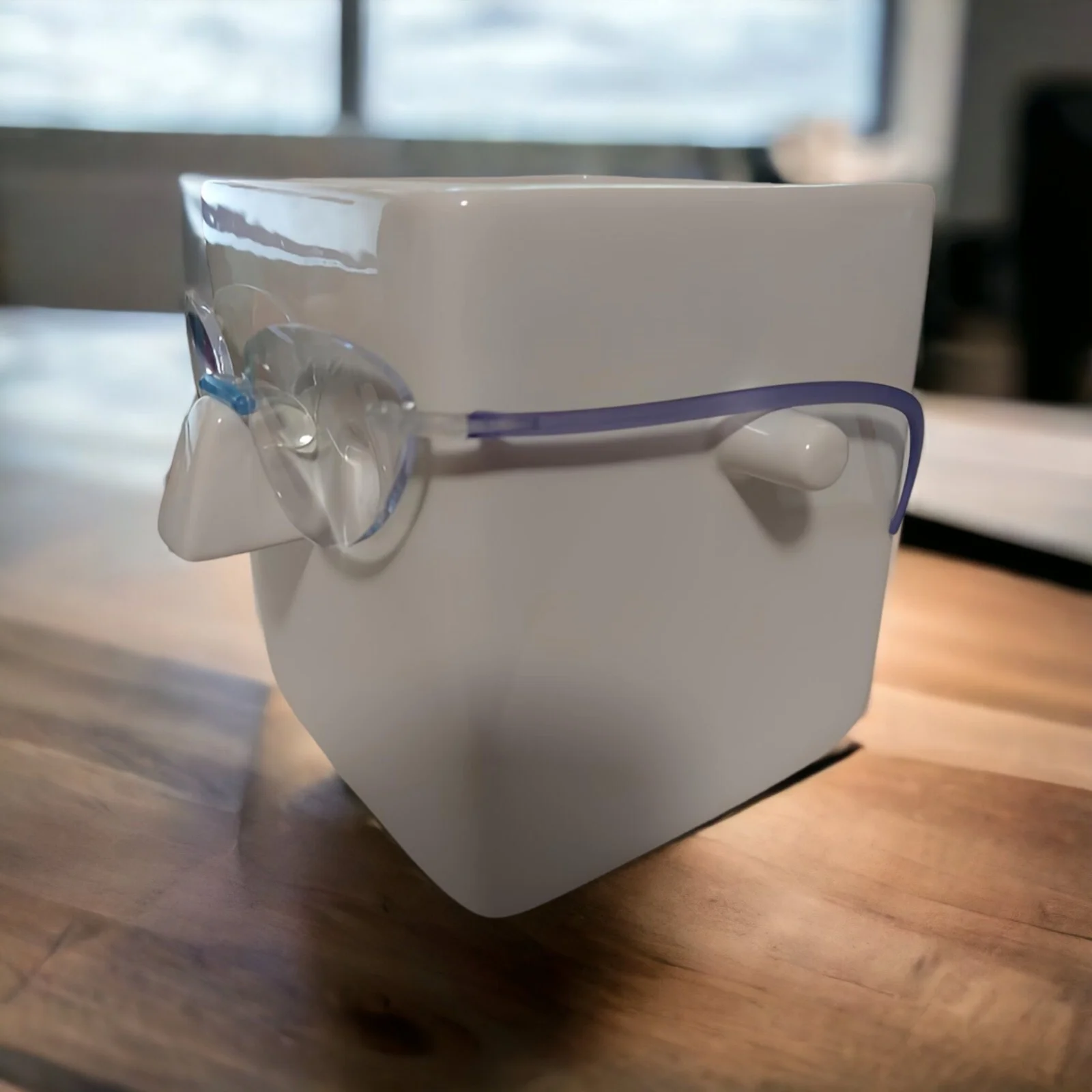 EUC Swissflex 2.5 Rimless Eyeglasses Light Blue w/ 2.5 Case 2