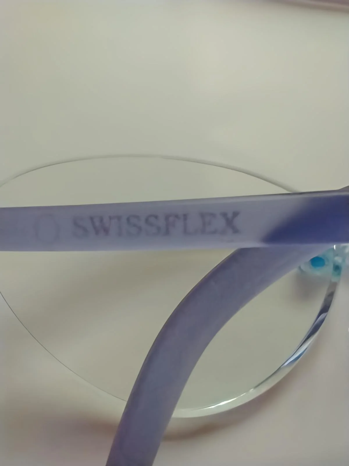EUC Swissflex 2.5 Rimless Eyeglasses Light Blue w/ 2.5 Case 3