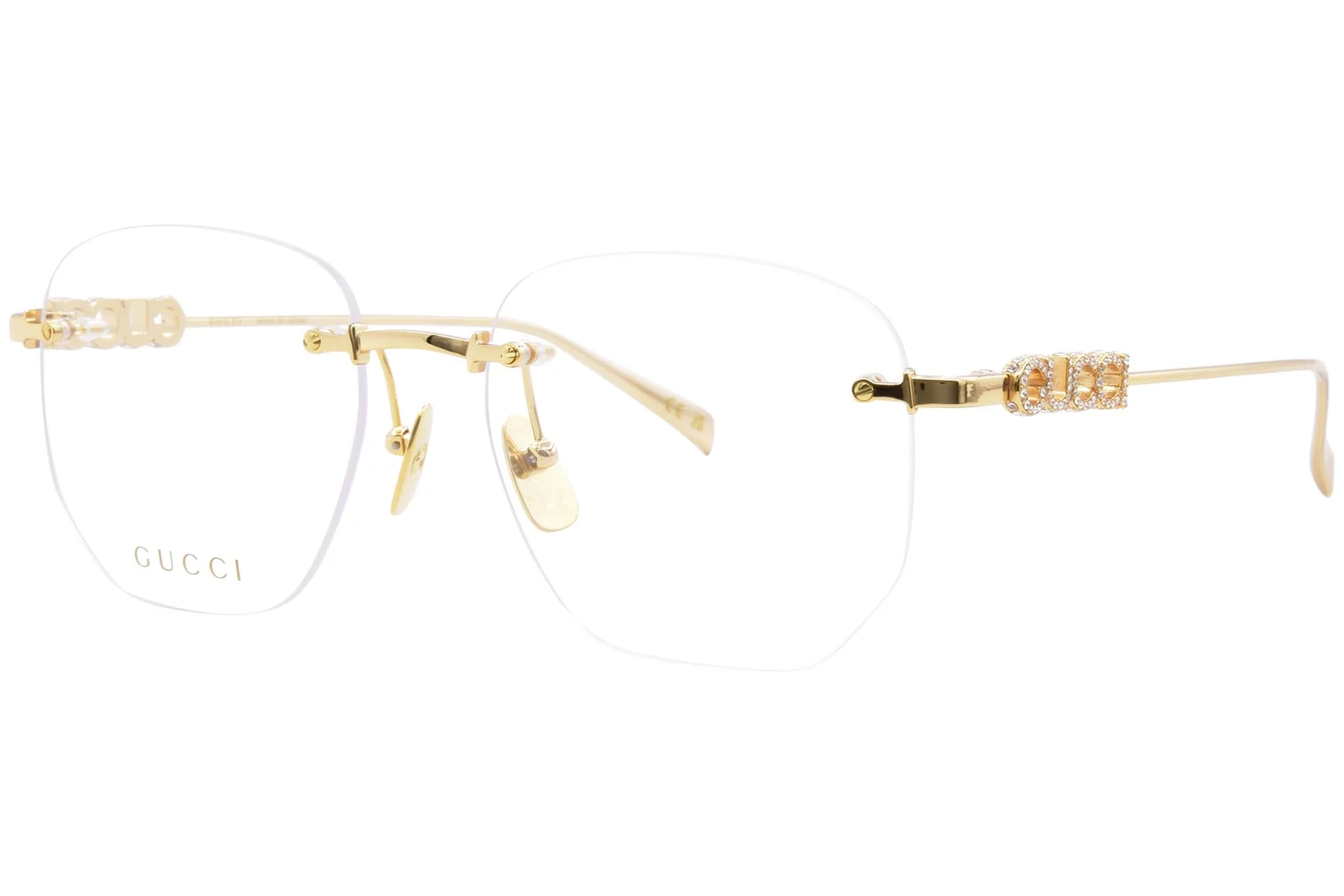 Gucci GG1703O 003 Eyeglasses Gold Rimless Style Rectangle Shape 55mm 3