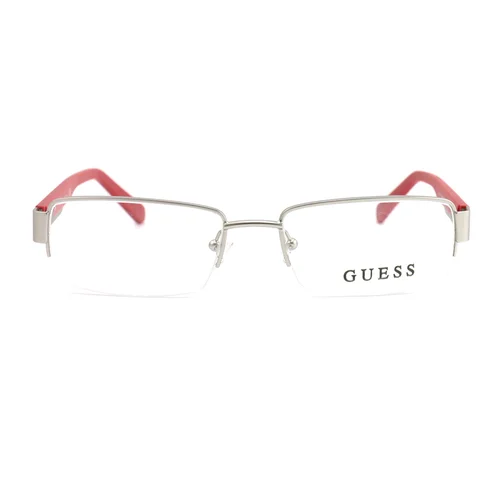 Guess Men Eyeglasses GU 1774 SIRD Silver/Red 55 18 145 Semi Rimless Rectangle 3