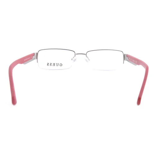 Guess Men Eyeglasses GU 1774 SIRD Silver/Red 55 18 145 Semi Rimless Rectangle 4