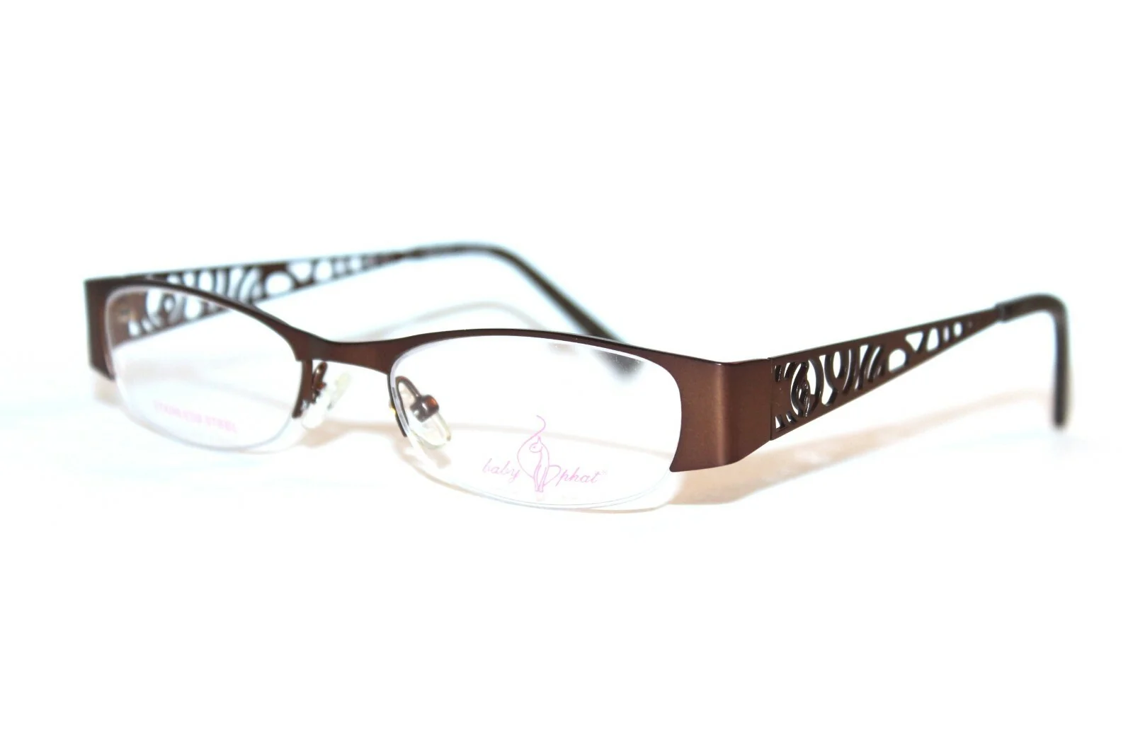 Naturally Rimless NR 374 Navy Rimless Eyeglass Frames 51 19 140 (B-33) 3