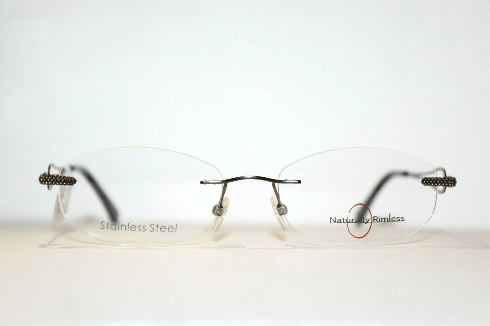 NEW NATURALLY RIMLESS NR368 BRN BROWN WOMENS EYEGLASSES RX FRAMES 52-17-135 MM