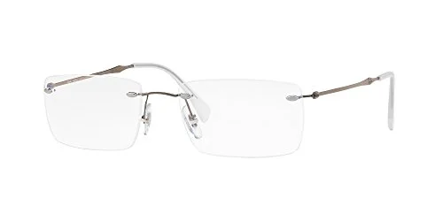 Ray-Ban RB8748 LightRay Gunmetal Rimless Eyeglasses Frames 52mm 18mm 140mm