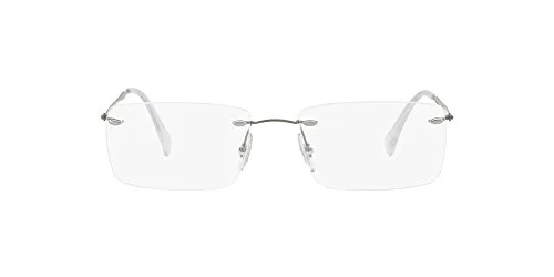 Ray-Ban RB8748 LightRay Gunmetal Rimless Eyeglasses Frames 52mm 18mm 140mm 2
