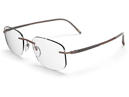 Silhouette 5540 70 6140 Titanium Brown Rimless Eyeglasses Frames 19 135 Austria