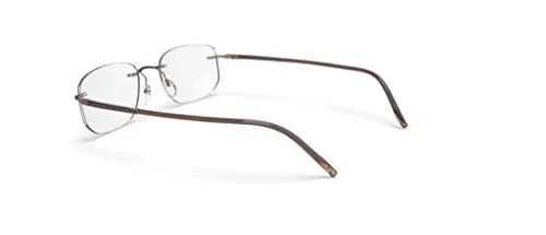 Silhouette 5540 70 6140 Titanium Brown Rimless Eyeglasses Frames 19 135 Austria 2