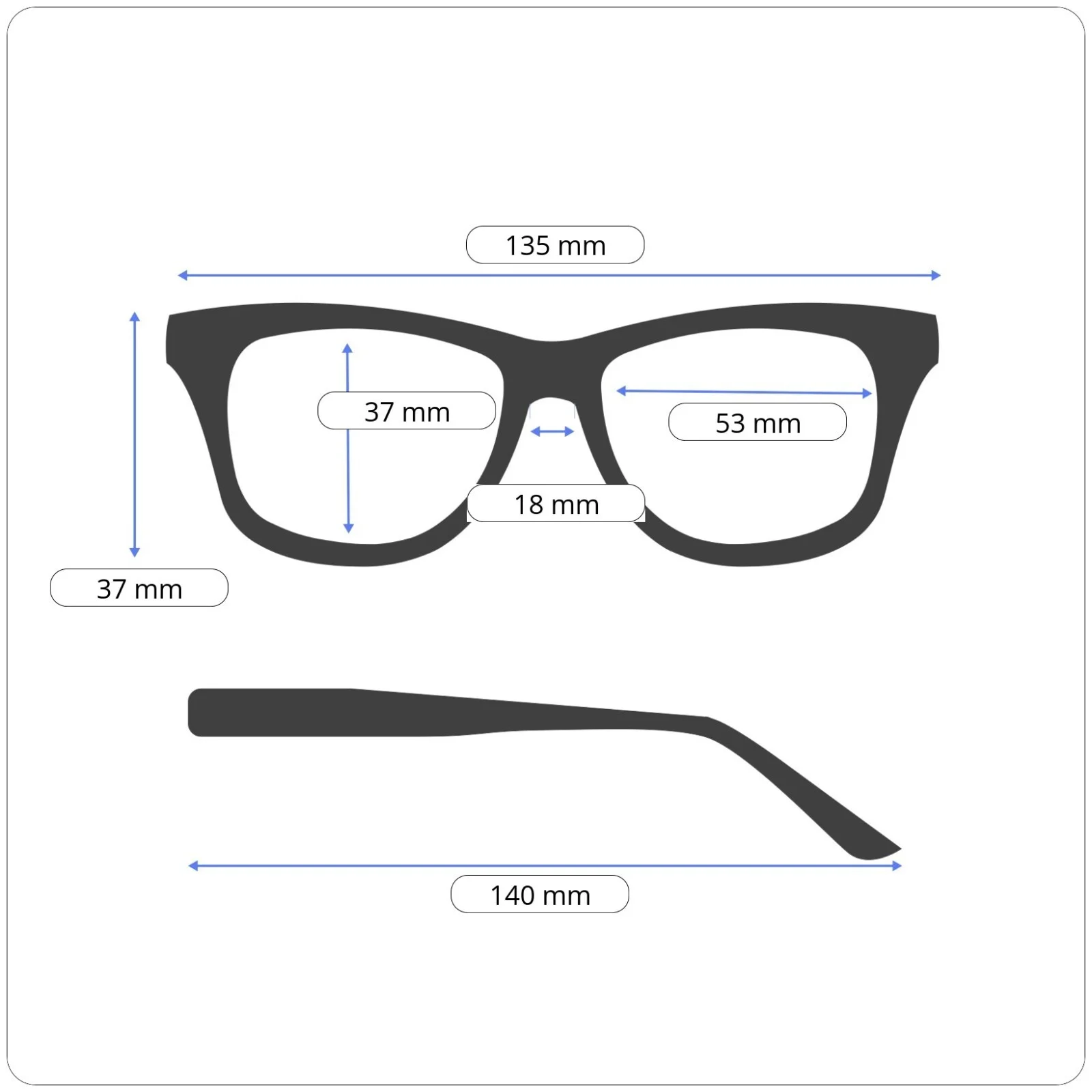 TOTALLY RIMLESS TR297 BLCK Black Mens Rectangle Rimless Eyeglasses 53-18-140 2